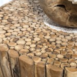 שולחן עץ מענפים