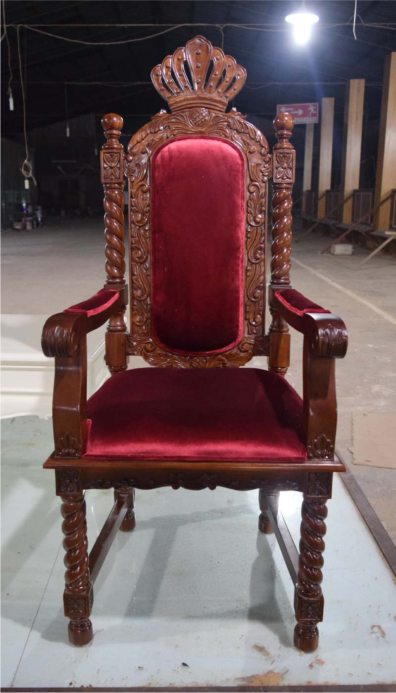  כיסא אליהו הנביא קטיפה אדומה חלקה