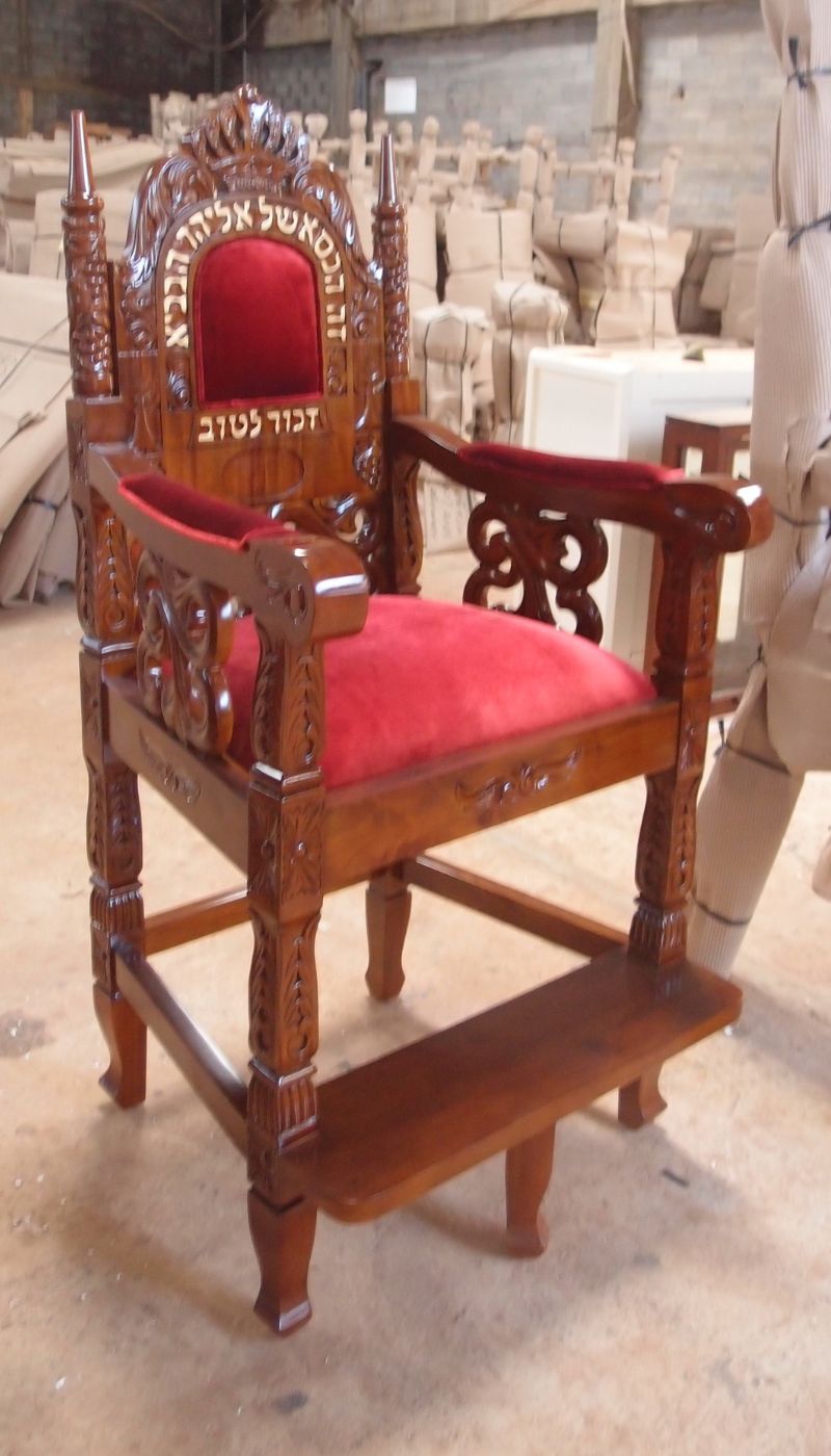  כיסא אליהו הנביא מהודר – קטיפה אדומה